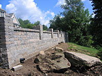 Completed Versalok Stone Wall