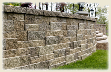 Mosiac Designed Retainig Wall System