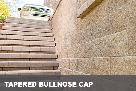 Tapered Bullnose Cap - hardscaping