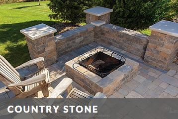 Country Stone Design Retaining Wall - Custom Stone Wall