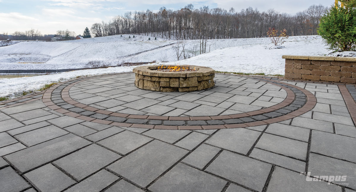 Belvedere Fire Pit - Stone Outdoor Fireplace